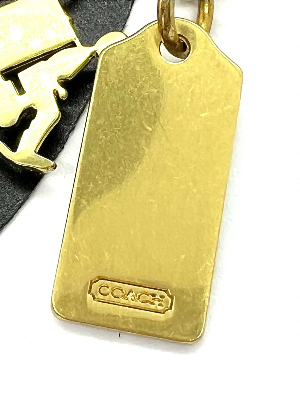 Coach Gold Tone Charm Bracelet with Carriage Charms